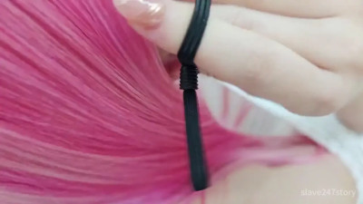 Pink-Haired Goddess Bound: Seductive Submission Unveiled