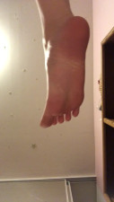 Cute feet tied sole view