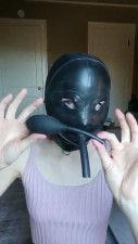 Pink Dress Bondage: Masked Seduction Unveiled