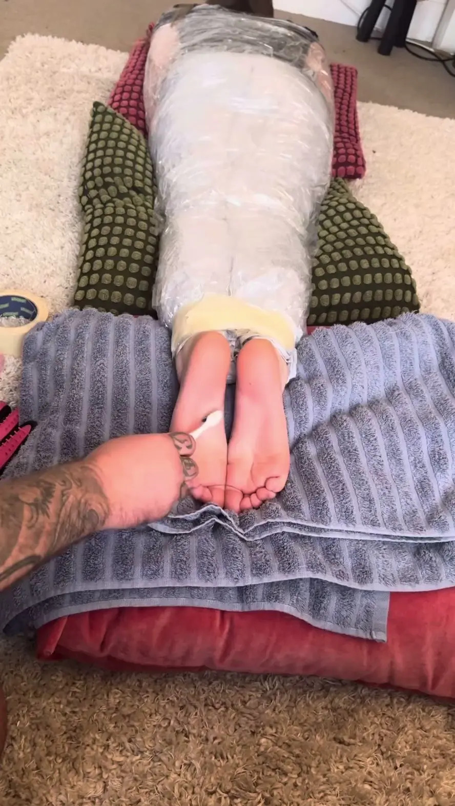 New Bondage Scene: mummified tickling Feet - Stream & Download HD | BondageVid.com