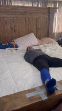 Milf gagged on bed