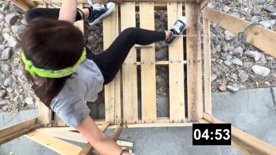 Bondage Play: Acrobat's Knife Chain Dance & DIY Woodwork