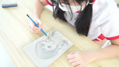 japanese stident girl get a bell