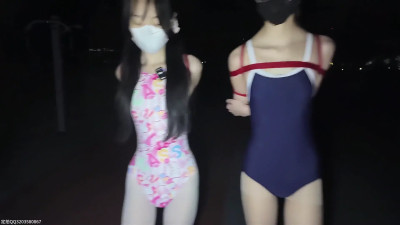 Chinese girls tied up for night tour