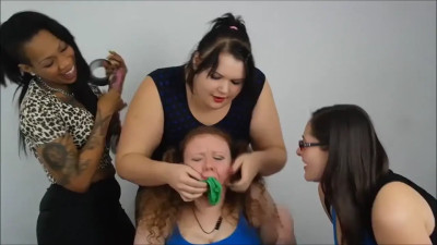 Vicious Lesbian Bullying: Multi-Layered Gag Hell