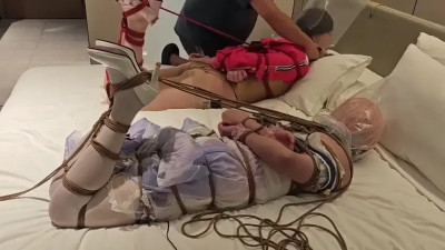 Hospital Bondage: Bound in Red & Ropes