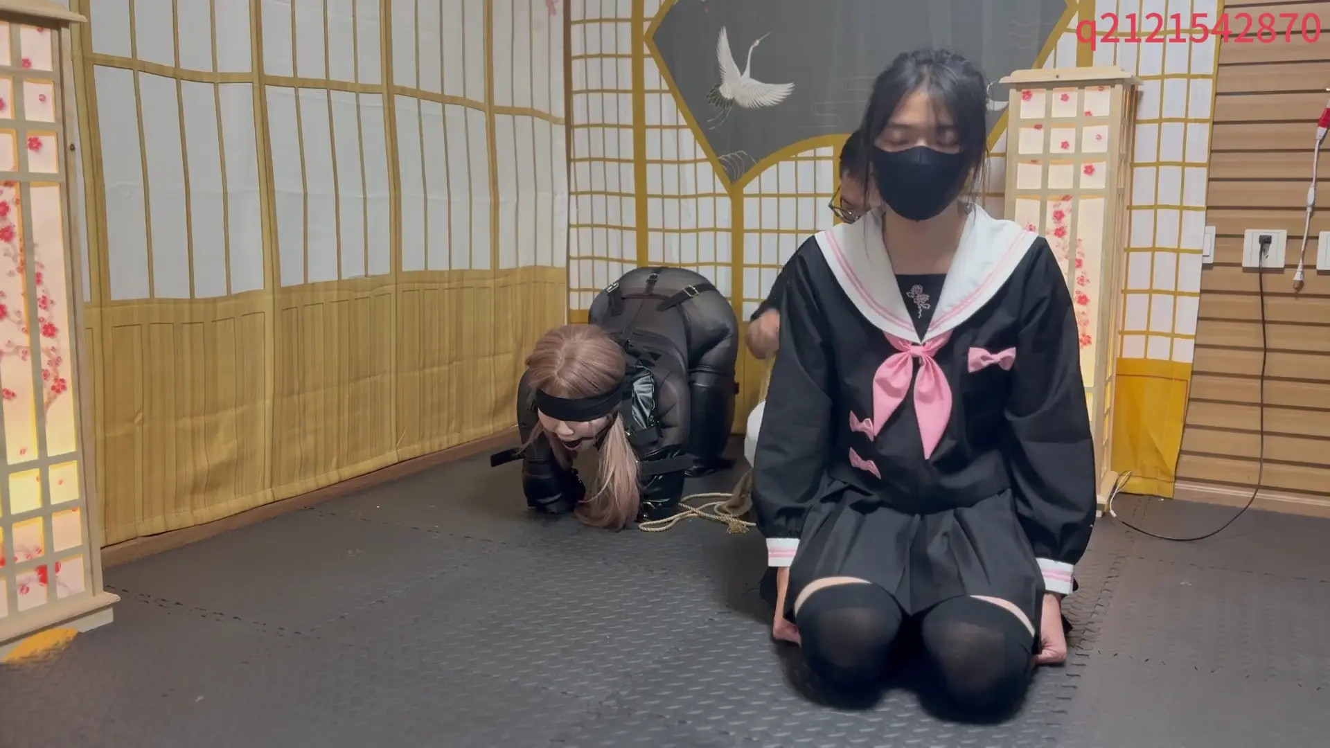 New Bondage Scene: Bound Beauty: Pink Bows & Black Lace Bondage Bliss - Stream & Download HD | BondageVid.com