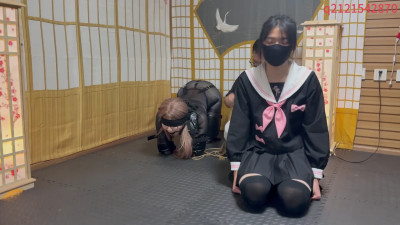 Bound Beauty: Pink Bows & Black Lace Bondage Bliss