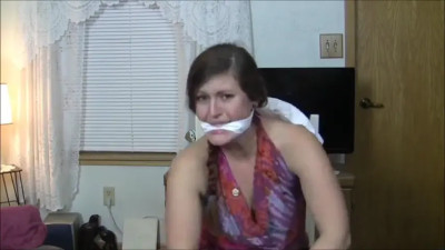 Amateur Damsel Bound: Loretta's Stuff Gag Ordeal