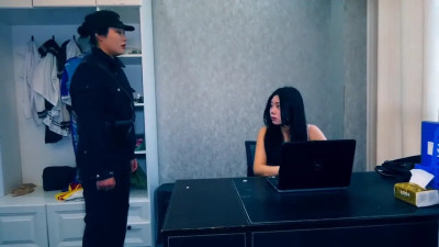 chinese girl arrest and handcuffed