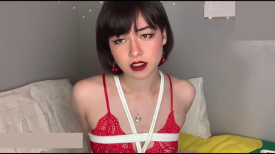 Violet's mouth gets taped shut with microfoam!