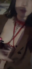 Bondage Tease: Red Harness & Brown Jacket Doll Play