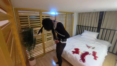 CD The bunny maid, bound in black stockings