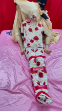Satin Blanket Bondage 1