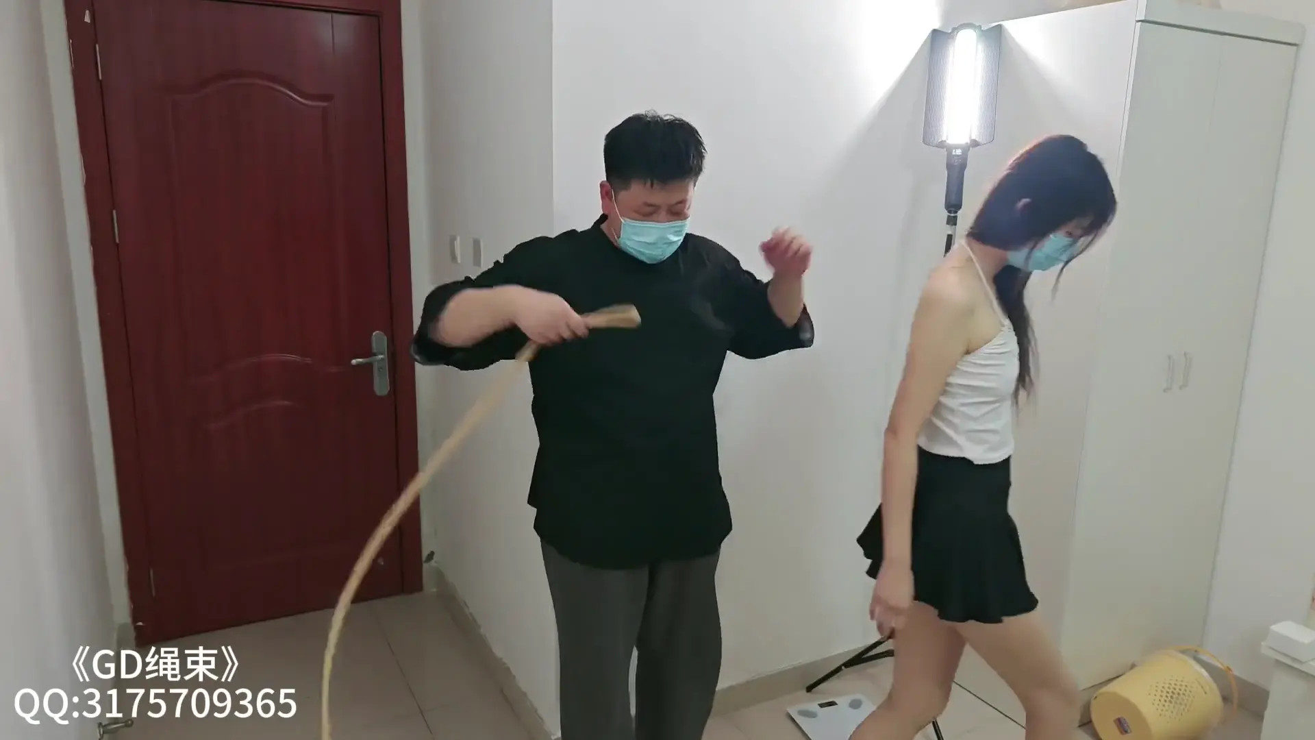New Bondage Scene: Bondage & Masquerade: White Shirt, Black Skirt, Tied Sensation - Stream & Download HD | BondageVid.com