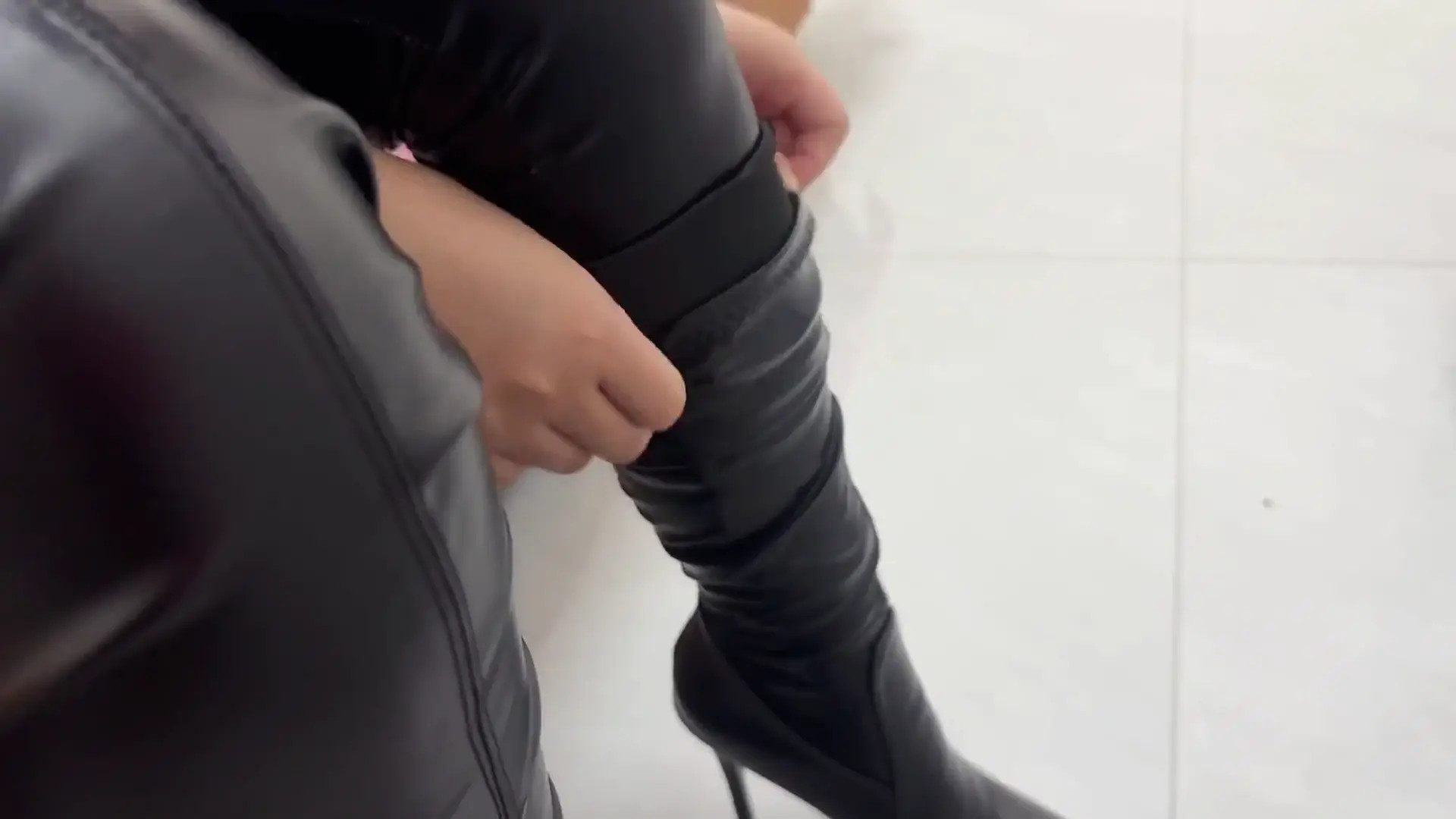 New Bondage Scene: Leather & Lace Bondage: Sensual Woman Teases - Stream & Download HD | BondageVid.com