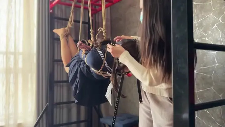 New Bondage Scene: Bondage Tease: Suspended Girls, Masked Mystery, Tied-Up Thrills - Stream & Download HD | BondageVid.com