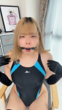 Cute Japanese girl penis gagged