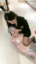 Tiedup tape gagged mummification femdom domination