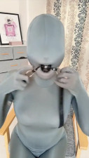 zentai suit with ball gag