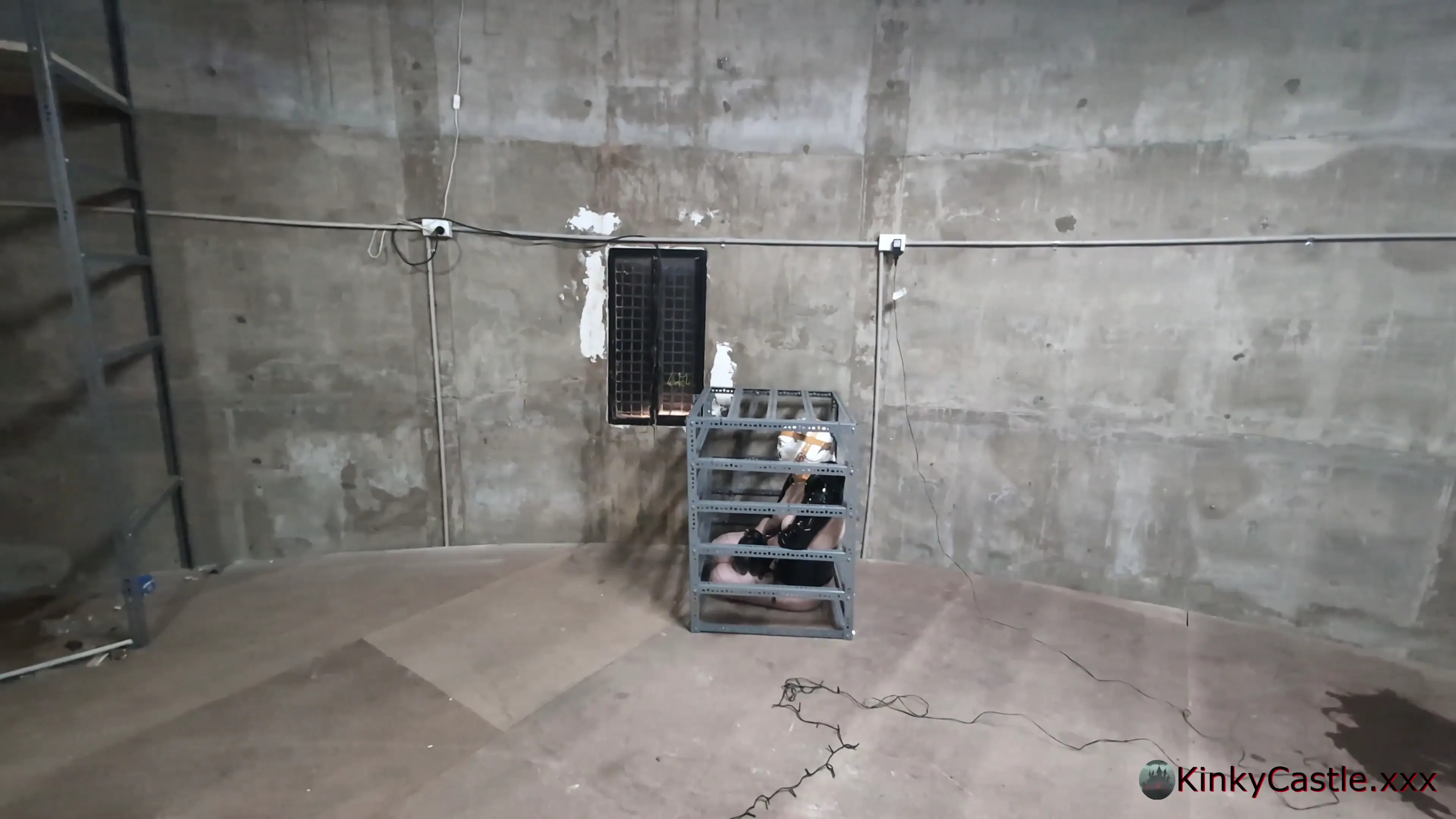 New Bondage Scene: Drilled into a cage - Stream & Download HD | BondageVid.com