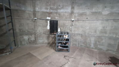 Drilled into a cage
