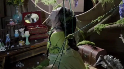 Green Dress Bondage: Seductive Beauty in Chains