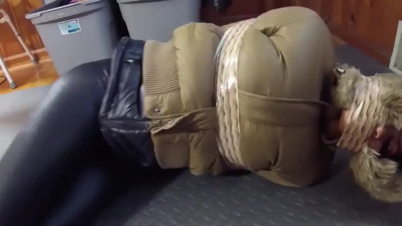 New Bondage Scene: Gagged in her new furry jacket - Stream & Download HD | BondageVid.com