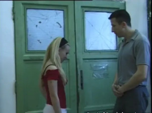 Cute blonde is trained as a proper submissive