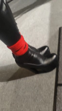 Leather sissy strappado