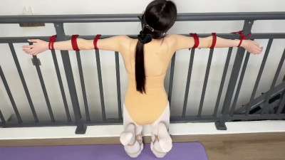 chinese girl tied and left