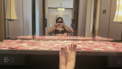 Bondage Tease: Legs Up, Black Dress, Hotel Fun