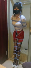 CD standing as punishment with ropes