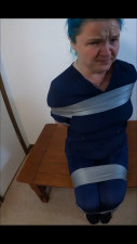 Nurse Mindy kidnapped tied up and gagged with tape