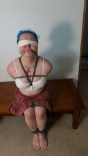 Blindfolded cleave gagged and struggling