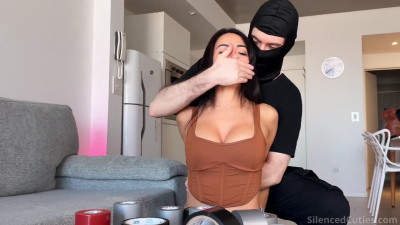 first time gagged busty girl