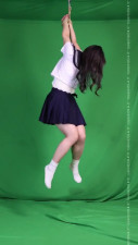 Suspended Chinese girl
