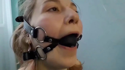 Hot Girl struggling with different gags