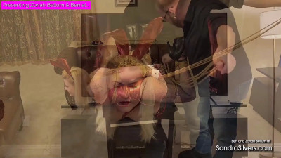 Bunny Waitress Hogtied on Table & Spanked