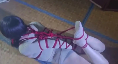 Old woman tied up