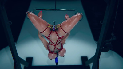 Red Bikini Bondage: Suspended Seduction & Erotic Thrills