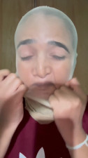 Beautiful girl Stocking face