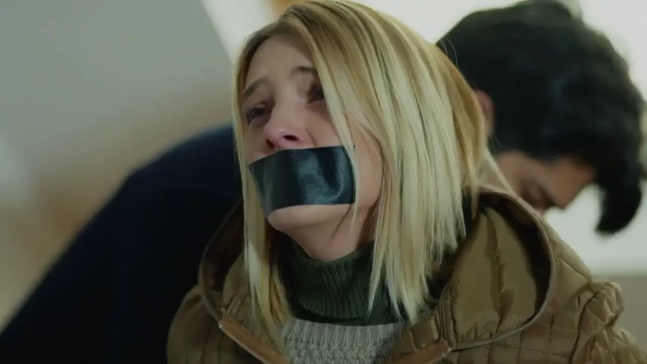 New Bondage Scene: Cute Blonde black tape gagged. - Stream & Download HD | BondageVid.com