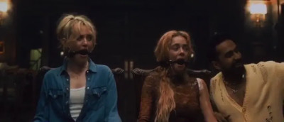 Kathryn Newton and Samara Weaving Ball gagged