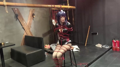 Crimson Lace, Leather Ropes: Bondage Tease & Surrender