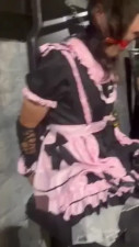 Cosplay sissy chairtied