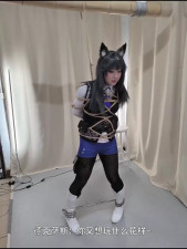 Bondage Bliss: Blue Skies & Black Stockings Tease