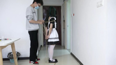 Maid tied and tickle