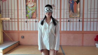 Bondage & Desire: White Shirt, Black Pants, Masked Muse
